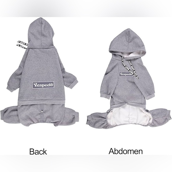 Yeapeeto Pet Hoodies Set - Gray, Black, Red - Picture 3 of 11